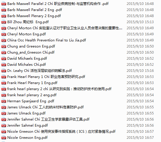 2015年首屆中美職業(yè)衛(wèi)生國(guó)際研討會(huì)發(fā)言ppt